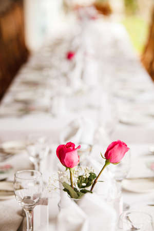 Wedding venue decoration for the receptionの写真素材