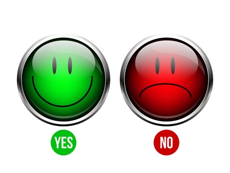 Yes, No buttonのイラスト素材