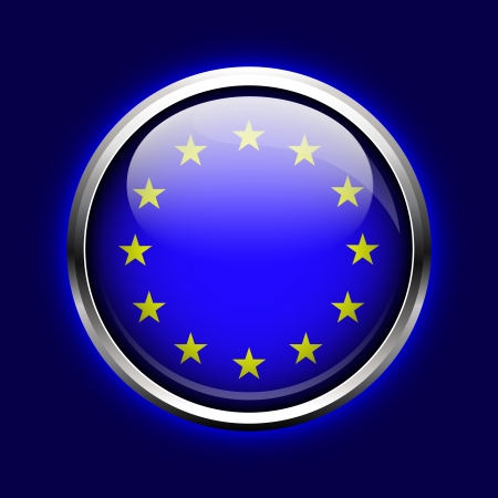 icon European Union  EU flag buttonの写真素材