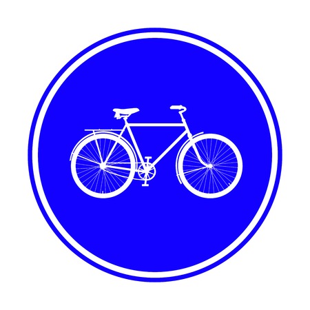 blue bike signのイラスト素材