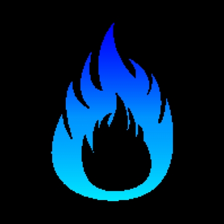 Gas pixel fire flameのイラスト素材