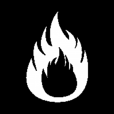 Symbol pixel flame fireのイラスト素材