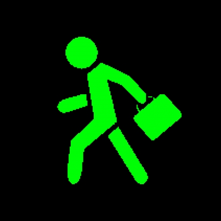 Pixel symbol businessman greenのイラスト素材