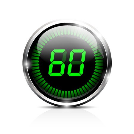 Electronic brilliant timer 60 secondsのイラスト素材