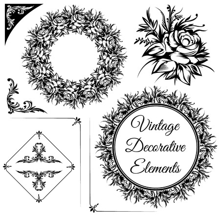 Vintage Decorative Elements. EPS 8のイラスト素材