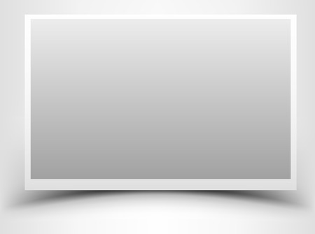 Empty gray photo frame with shadowのイラスト素材