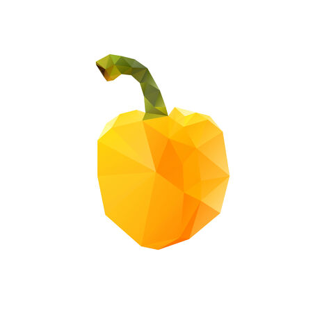 Vector Abstract polygonal triangle yellow bell peppersのイラスト素材