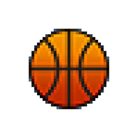 Pixel basketballのイラスト素材
