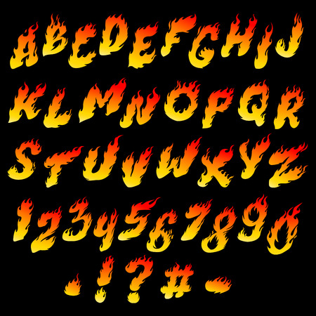 Fire fontのイラスト素材