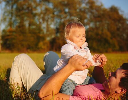 Dad and daughterの写真素材