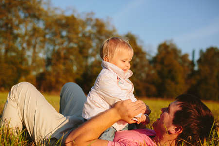 Dad and daughterの写真素材