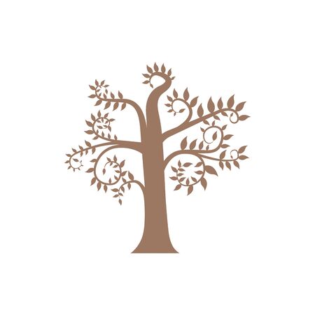 Squiggles brown treeのイラスト素材