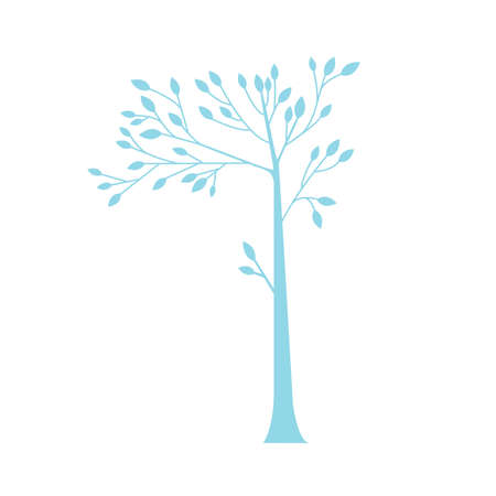Simple blue treeのイラスト素材