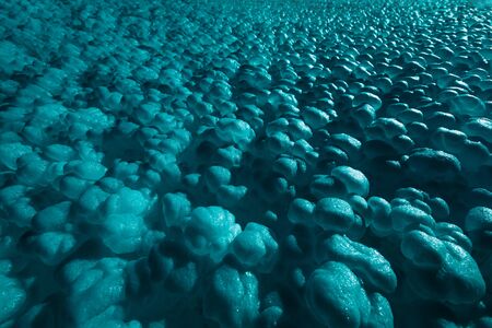Dark blue frozen ice background
