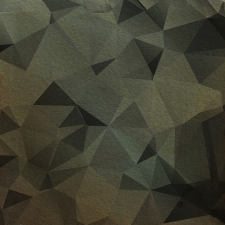 Dark green polygonal vintage old background. Polygonal vintage background. Abstract modern background with polygons.の写真素材