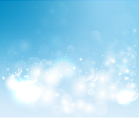 Magic light vector background. Blue background with defocused lightsのイラスト素材