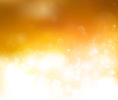 Bright yellow brown background with bokeh and glow. のイラスト素材