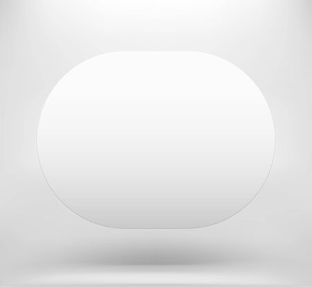 White blank space with shadow. Empty white isolated frame on the airのイラスト素材