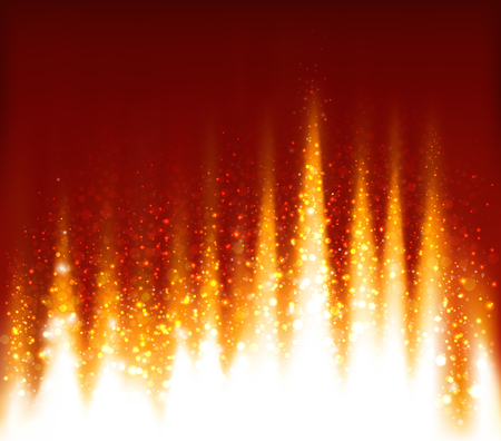 Fire abstract background. Fire abstract background with glowing and bokehのイラスト素材