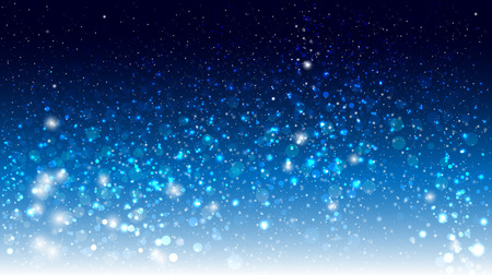 Magic glow and bokeh on a blue のイラスト素材