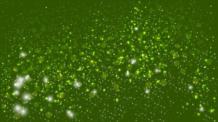 Magic glow and bokeh on a green backgroundのイラスト素材