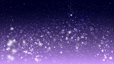 Magic glow and bokeh on purple backgroundのイラスト素材