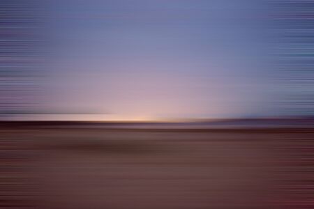 Night beach. Motion blur abstract background with horizontal stripesの写真素材