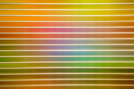 Multi-colored stripes. Motion blur abstract background with colored horizontal stripesの写真素材