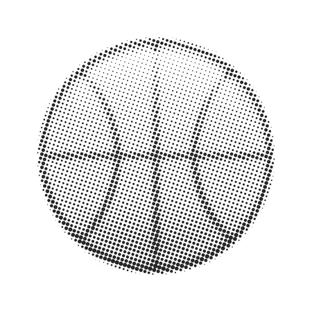 Basketball ball halftone on a white background. Stylized basketball dotsのイラスト素材