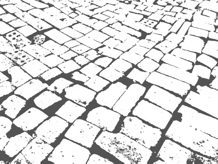 Masonry paving grunge background. Granite paving blocks square transverse rows.のイラスト素材