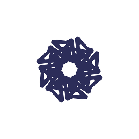 One blue snowflake on a white background.のイラスト素材