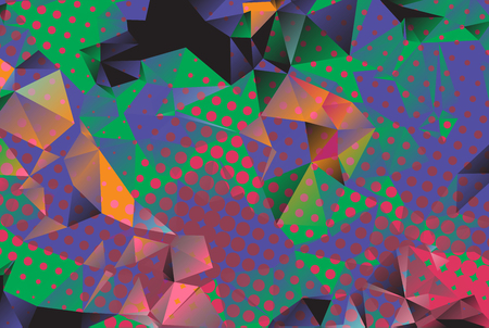 Colorful low poly background with many dots vector.のイラスト素材