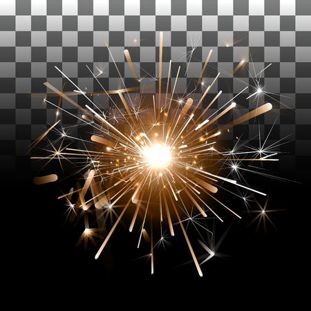 Fireworks on a transparent background. Sparkler on a transparent background.のイラスト素材