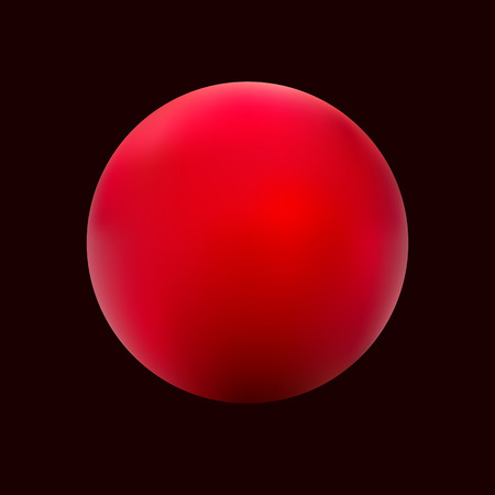 Red ball vector on a black background.のイラスト素材