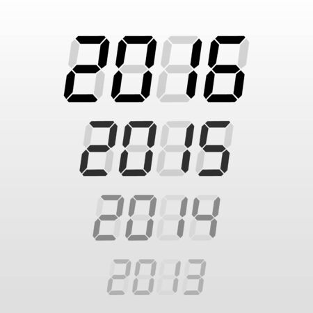 Digital years time icon on a white background.のイラスト素材