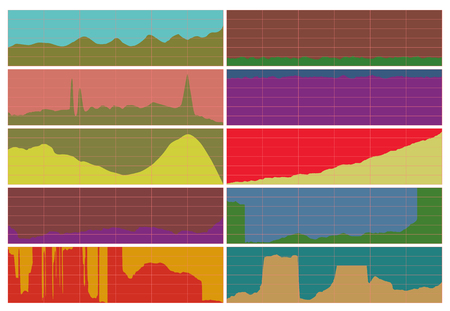Many colorful design infographic template with charts diagrams.のイラスト素材