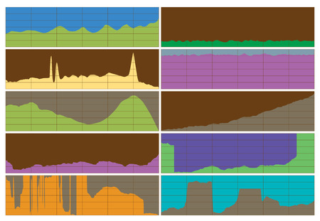 Many colorful design infographic template with charts diagrams.のイラスト素材