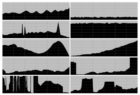 Many black design infographic template with charts diagrams.のイラスト素材