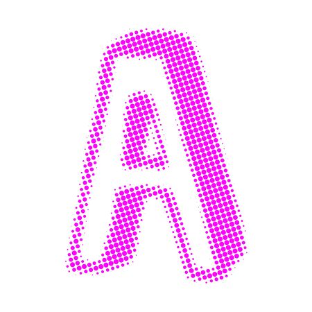 Volume letter A from points with shadows.の写真素材