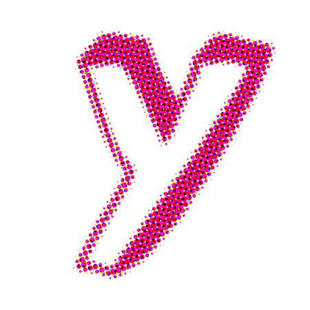 Volume letter Y from points with shadows.の写真素材