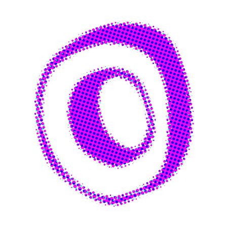 Volume letter O from points with shadows.の写真素材