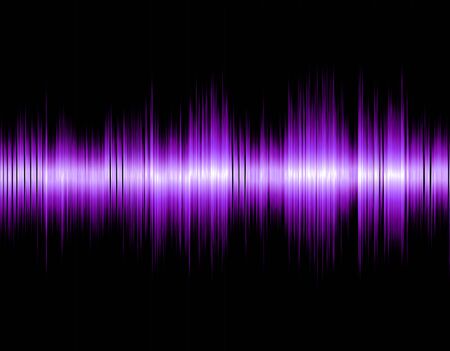 Design abstract digital sound wave on a black background.の写真素材