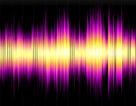 Design colorful abstract digital sound wave on a black background.の写真素材