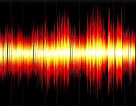 Design colorful abstract digital sound wave on a black background.の写真素材