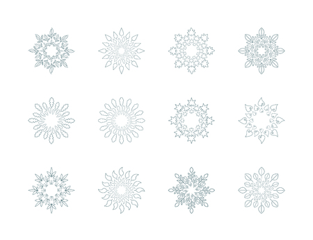 Set from beautiful modern figures. Vector art.のイラスト素材