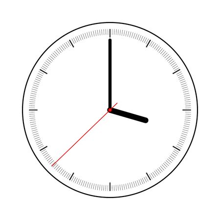 Vector clock illustration on a white background. Vector art.のイラスト素材