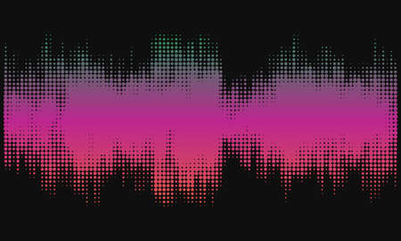 Pink halftone abstract design background in the form of wave. Vector art.のイラスト素材