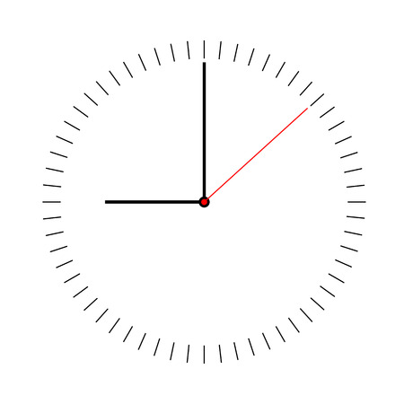 Vector clock illustration on a white background. Vector art.のイラスト素材