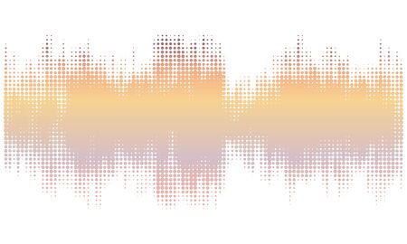 Brown and gray halftone abstract design background in the form of wave. Vector art.のイラスト素材