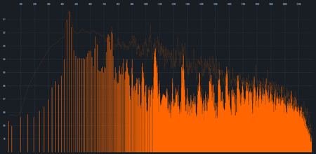 Graphic equalizer of orange color. Vector art.のイラスト素材